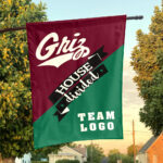 Grizzlies vs Custom Team House Divided Flag, NCAA Team Flag