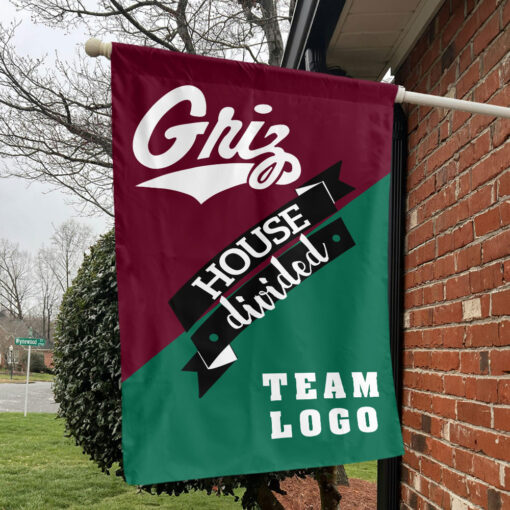 Grizzlies vs Custom Team House Divided Flag, NCAA Team Flag
