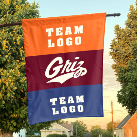 Grizzlies vs Custom Team House Divided Flag, NCAA Two Team Flag