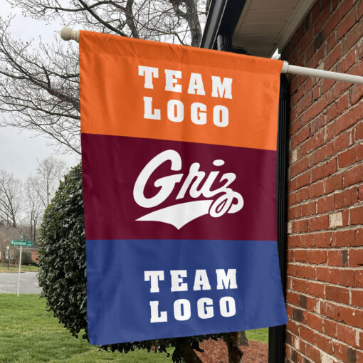 Grizzlies vs Custom Team House Divided Flag, NCAA Two Team Flag