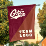 Grizzlies vs Custom Team House Divided Flag, Personalized College Flag