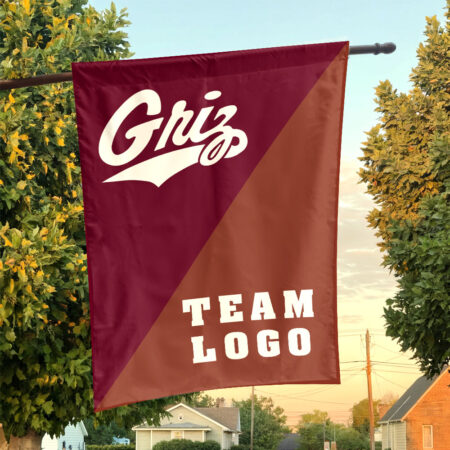 Grizzlies vs Custom Team House Divided Flag, Personalized College Flag