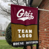 Grizzlies vs Custom Team House Divided Flag, Personalized House Flag