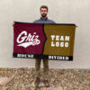 Grizzlies vs Custom Team House Divided Flag, Personalized House Flag