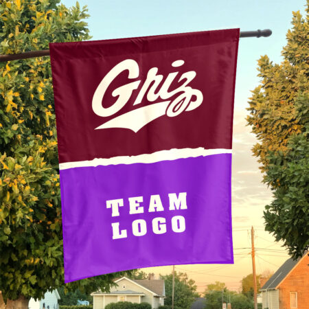 Grizzlies vs Custom Team House Divided Flag, Personalized NCAA Flag