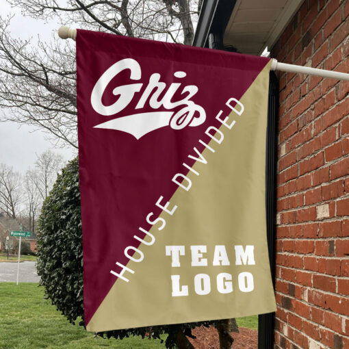 Grizzlies vs Custom Team House Divided Flag, Personalized Split Flag