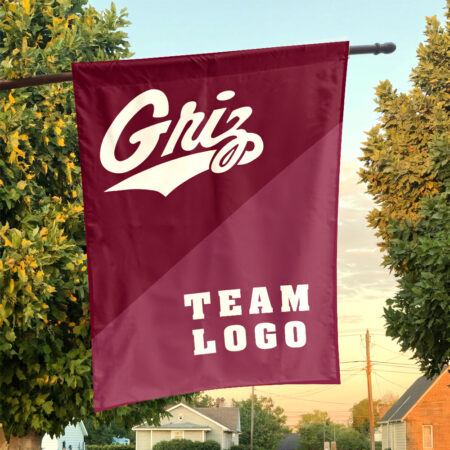Grizzlies vs Custom Team House Divided Flag, Personalized Team Flag