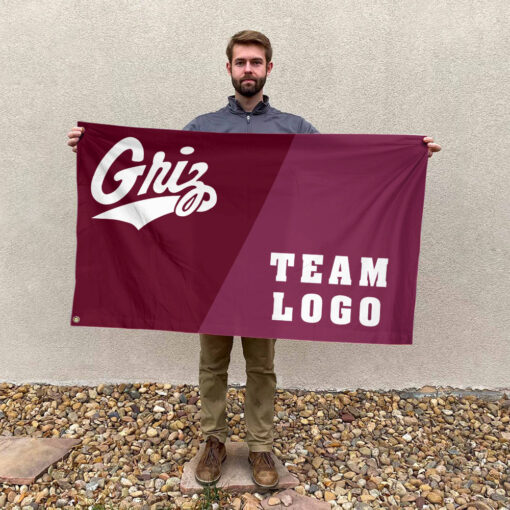 Grizzlies vs Custom Team House Divided Flag, Personalized Team Flag