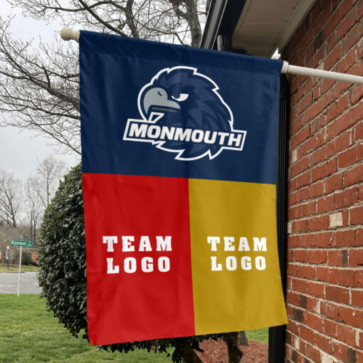 Hawks vs Custom Team House Divided Flag, Custom NCAA Flag