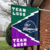 Hawks vs Custom Team House Divided Flag, NCAA College Flag