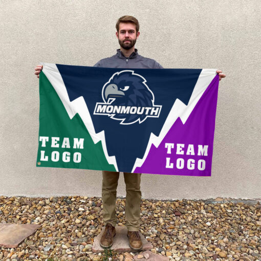 Hawks vs Custom Team House Divided Flag, NCAA College Flag