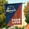 Hawks vs Custom Team House Divided Flag, NCAA House Flag