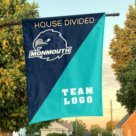 Hawks vs Custom Team House Divided Flag, NCAA Team Flag
