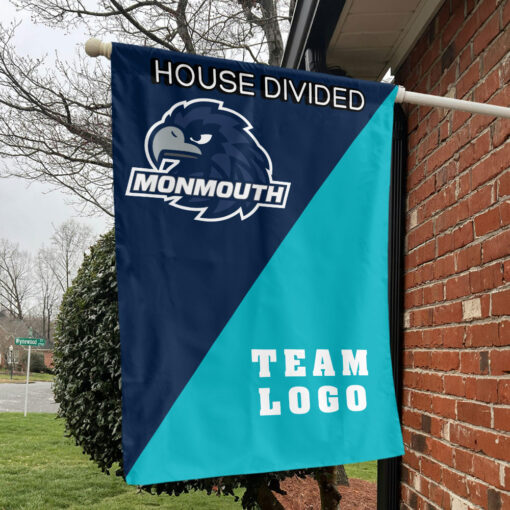 Hawks vs Custom Team House Divided Flag, NCAA Team Flag