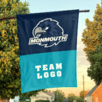 Hawks vs Custom Team House Divided Flag, NCAA Two Team Flag
