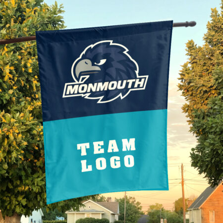 Hawks vs Custom Team House Divided Flag, NCAA Two Team Flag