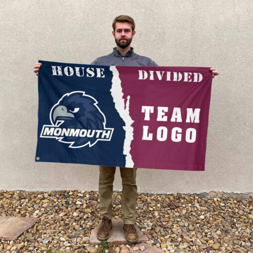 Hawks vs Custom Team House Divided Flag, Personalized College Flag