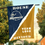 Hawks vs Custom Team House Divided Flag, Personalized House Flag