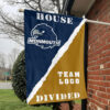 Hawks vs Custom Team House Divided Flag, Personalized House Flag