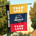 Hawks vs Custom Team House Divided Flag, Personalized NCAA Flag