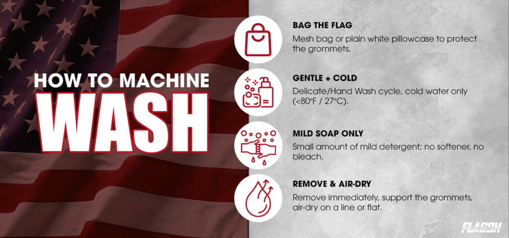 How to Wash a Flag in a Washing Machine