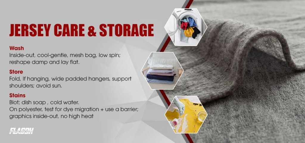Care and storage for the jersey after you sew