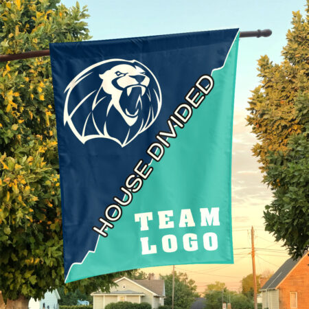 Lions vs Custom Team House Divided Flag, College Custom Flag
