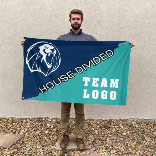 Lions vs Custom Team House Divided Flag, College Custom Flag