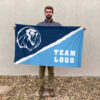 Lions vs Custom Team House Divided Flag, Custom College Flag 2 Lions vs Custom Team House Divided Flag, Custom College Flag