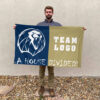 Lions vs Custom Team House Divided Flag, Custom House Flag 2 Lions vs Custom Team House Divided Flag, Custom House Flag