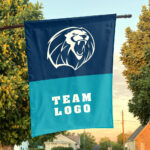 Lions vs Custom Team House Divided Flag, Custom NCAA Flag