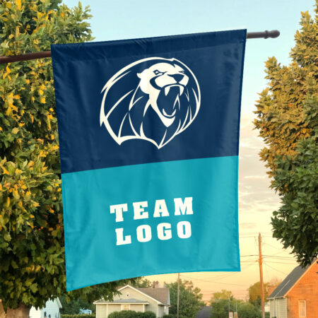 Lions vs Custom Team House Divided Flag, Custom NCAA Flag