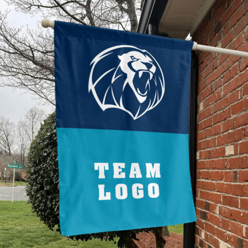 Lions vs Custom Team House Divided Flag, Custom NCAA Flag Lions vs Custom Team House Divided Flag, Custom NCAA Flag