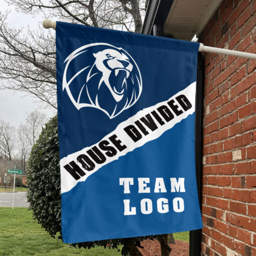 Lions vs Custom Team House Divided Flag, Custom Rivalry Flag Lions vs Custom Team House Divided Flag, Custom Rivalry Flag