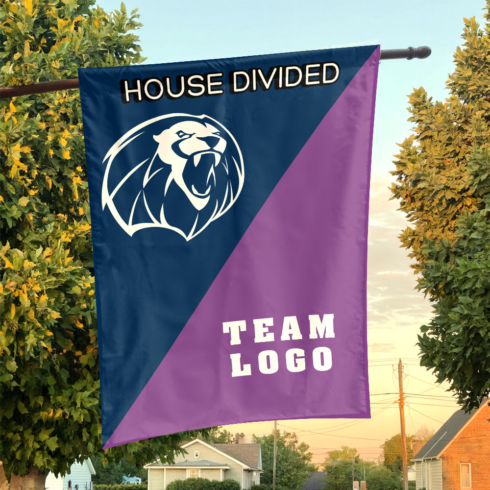 Lions vs Custom Team House Divided Flag, Custom Team Flag Lions vs Custom Team House Divided Flag, Custom Team Flag