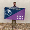 Lions vs Custom Team House Divided Flag, Custom Team Flag 2 Lions vs Custom Team House Divided Flag, Custom Team Flag