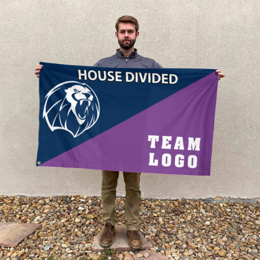 Lions vs Custom Team House Divided Flag, Custom Team Flag Lions vs Custom Team House Divided Flag, Custom Team Flag