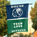 Lions vs Custom Team House Divided Flag, NCAA College Flag
