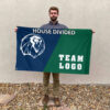 Lions vs Custom Team House Divided Flag, NCAA Custom Flag