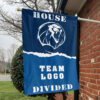 Lions vs Custom Team House Divided Flag, NCAA House Flag