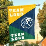 Lions vs Custom Team House Divided Flag, NCAA Spirit Flag