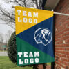 Lions vs Custom Team House Divided Flag, NCAA Spirit Flag