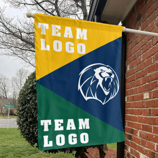 Lions vs Custom Team House Divided Flag, NCAA Spirit Flag