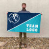 Lions vs Custom Team House Divided Flag, NCAA Split Flag