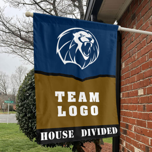 Lions vs Custom Team House Divided Flag, Personalized House Flag