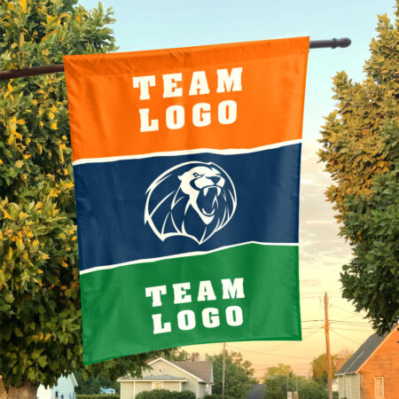 Lions vs Custom Team House Divided Flag, Personalized Spirit Flag