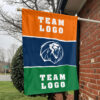 Lions vs Custom Team House Divided Flag, Personalized Spirit Flag
