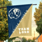 Lions vs Custom Team House Divided Flag, Personalized Split Flag