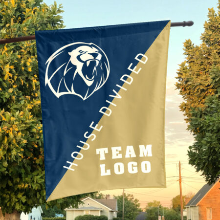 Lions vs Custom Team House Divided Flag, Personalized Split Flag