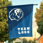 Lions vs Custom Team House Divided Flag, Personalized Team Flag